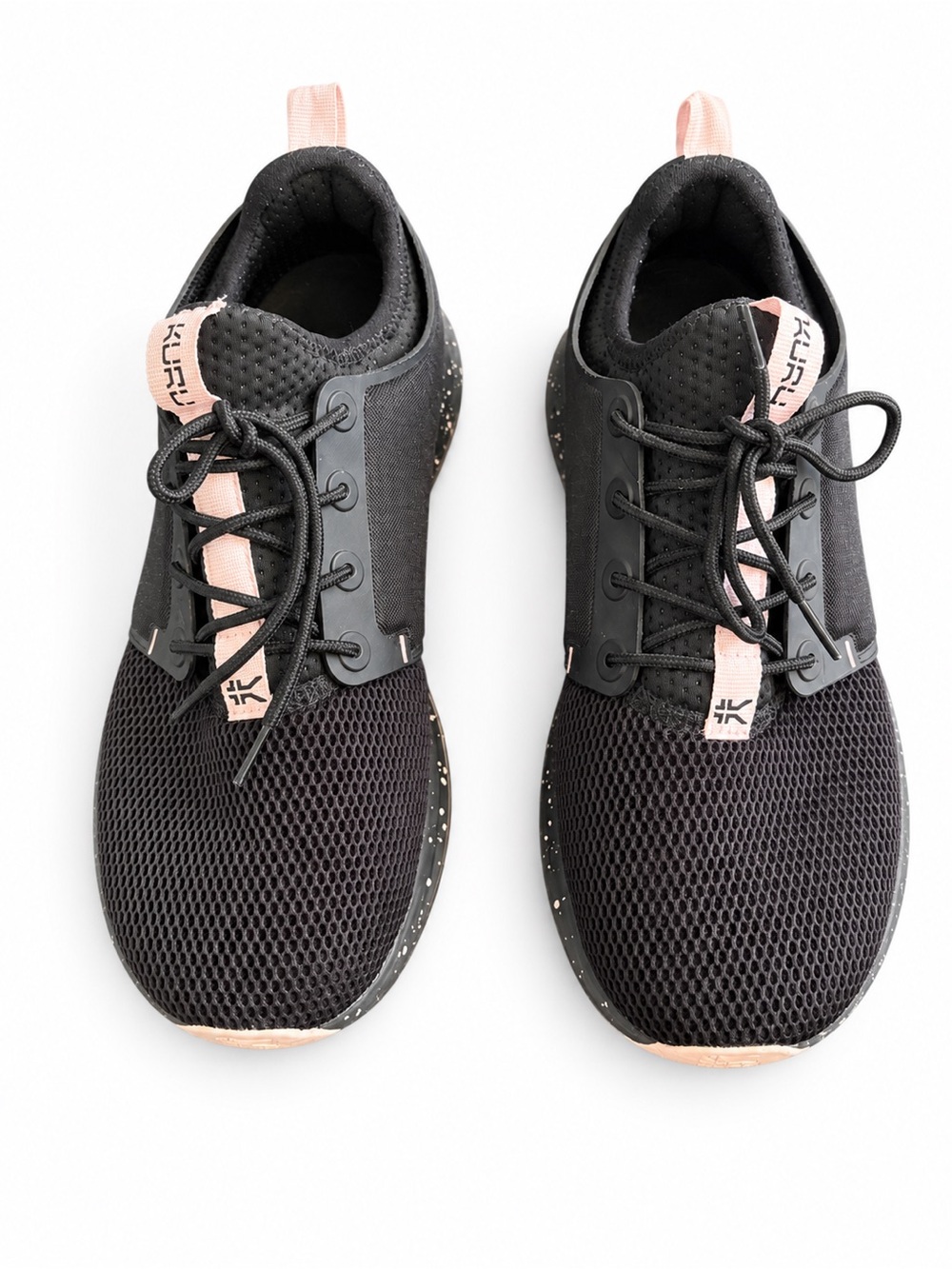 KURU Women’s Wide Black Mesh Walking Sneakers Size 10